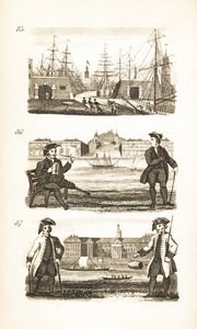 London Docks, Greenwich Hospital und Chelsea Hospital von Isaac Taylor