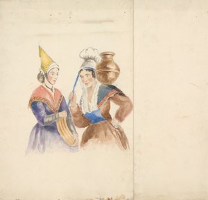 Zwei Frauen in bunter Tracht