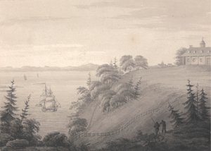 Ansicht von Mount Vernon, dem Sitz von General Washington von Isaac Weld