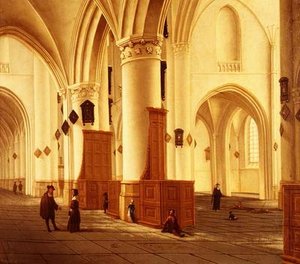 Ansichten der Nord- und Südschiffe der Kirche St. Bavo, Haarlem