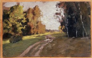 Abend, ein Weg im Wald von Isaak Ilyich Levitan