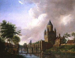 Ein Blick auf die Kleine Houtpoort, Haarlem