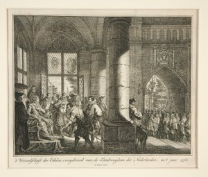 Verzoekschrift der Edelen übergeben an die Statthalterin der Niederlande von Isaak Tirion