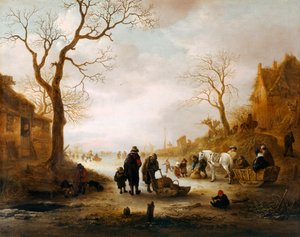 Ein Kanal im Winter von Isack van Ostade