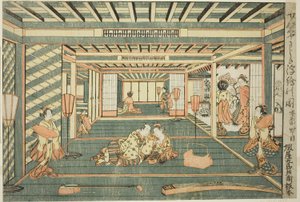 Perspektivbild eines großen Raumes (Senjojiki uki-e no zu) von Ishikawa Toyonobu