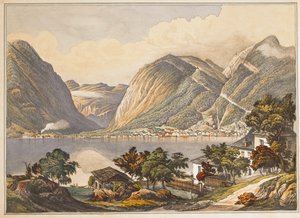 Hallstatt-Gräberfeld, eine Sammlung von Aquarellen aus dem 19. Jahrhundert von Isidor Engel