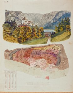 1846 begann der Bergbauingenieur und Amateurarchäologe Johann Georg Ramsauer mit Ausgrabungen an der Grabstätte über Hallstatt, Österreich