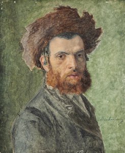 Porträt eines jungen chassidischen Juden von Isidor Kaufmann