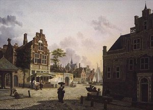 Ansicht einer Stadt von Isidor Verheyden