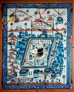 Islamische Kunst: Ansicht von Mekka und Kaaba