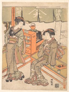 Im Teehaus Ise-ya von Isoda Koryusai
