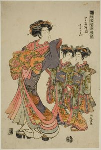 Chozan vom Chojiya, aus der Serie "Modelle für Mode: Neue Designs so frisch wie junge Blätter" von Isoda Koryusai