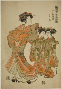 Chozan von der Chojiya, aus der Serie "Modelle für Mode: Neue Designs so frisch wie junge Blätter" von Isoda Koryusai