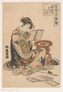 Lesende Frau von Isoda Koryusai