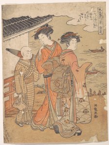 Rückkehrende Boote bei Komagata von Isoda Koryusai