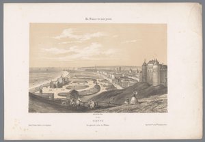 Blick auf Dieppe vom Schloss (Hedendaags Frankreich) von Isodore Laurent Deroy