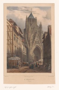 Blick auf die Kirche Saint-Maclou in Rouen