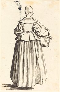 Bäuerin mit Korb, von hinten gesehen von Israel Henriet after Jacques Callot