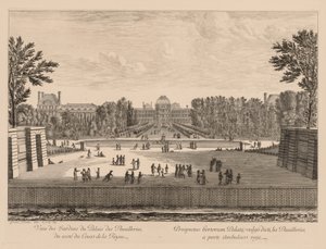 Ansicht des Palastes und der Tuileriengärten vom Hof der Königin von Israël Silvestre