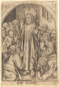 Christus erscheint den Jüngern, ca. 1465 von Israhel van Meckenem