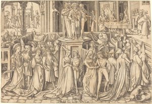 Der Tanz am Hofe des Herodes von Israhel van Meckenem