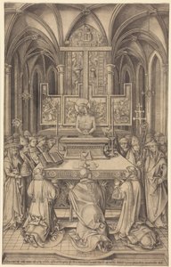 Die Messe des Heiligen Gregor von Israhel van Meckenem