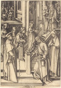 Die Darstellung der Jungfrau, ca. 1490-1500 von Israhel van Meckenem