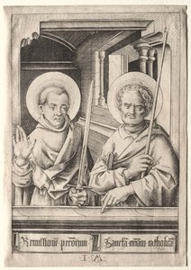 Die zwölf Apostel: Heiliger Simon (?) und Heiliger Matthäus