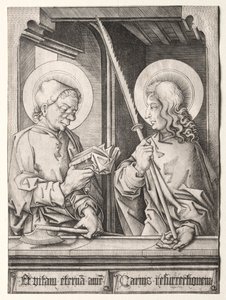Die zwölf Apostel an gotischen Fenstern: St. Matthias und St. Judas Thaddäus