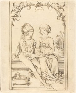 Die Liebenden von Israhel van Meckenem after Wenzel von Olmutz after Master of the Housebook