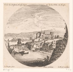 Ansicht von Castel Nuovo von Israël Silvestre