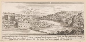 Ansicht von Lyon in einer Biegung der Saône von Israël Silvestre