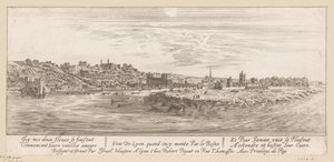 Ansicht von Lyon vom Rhein aus von Israël Silvestre