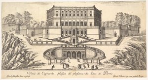 Ansicht von Caprarola, aus einer Serie von fünfzehn Ansichten von Italien und Frankreich, 17. Jahrhundert von Israël Silvestre