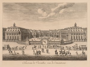 Ansicht des Schlosses von Versailles, gesehen vom Vorhof von Israël Silvestre