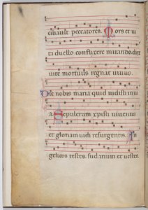 Blatt 6 aus einem Antiphonar-Fragment (verso)