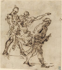 Figuren, die einen Körper tragen von Italian 17th Century