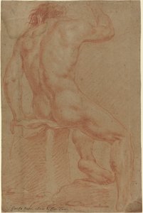 Nackte männliche Figur [recto] von Italian 17th Century