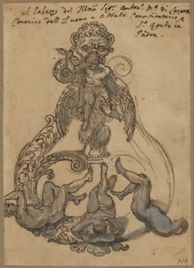 Türklopfer mit Zeus, der Riesen besiegt