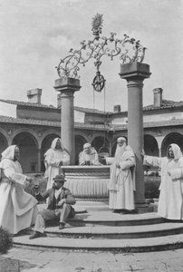 Florenz, Umgebung, Certosa, Der Brunnen im großen Kreuzgang