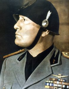 Porträt von Mussolini
