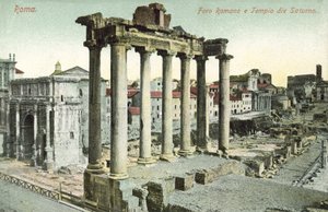 Rom, Italien, Römisches Forum, Tempel des Saturn von Italian Photographer