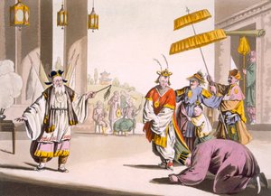 Theateraufführung im Freien, ca. 1820er-30er Jahre von Italian School