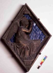 Allegorische Figur, Reliefkachel vom Campanile