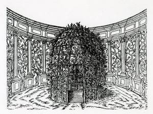 Ein Laubengang, aus Hypnerotomachia Poliphili, zugeschrieben Francesco Colonna, veröffentlicht 1499 von Italian School