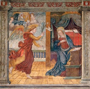 Anonymes Fresko aus dem Ende des 15. Jahrhunderts Camerino, Monastero di Santa Chiara