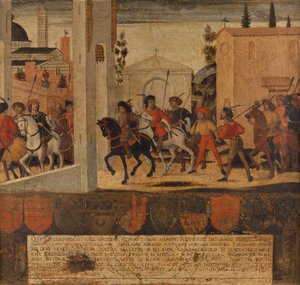 Ankunft einer Delegation von Botschaftern in Siena von Italian School