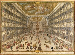 Ball zu Ehren der Geburt des Erzherzogs Pietro Leopoldo von Österreich, im Herzoglichen Theater von Mailand am 28. Mai 1747