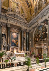 Barockkunst: Innenansicht der Jesuitenkirche des Heiligen Namens Jesu (Chiesa del Gesù) in Rom von Italian School