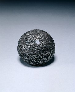 Kolbenkappe von einer Steinschlosspistole, um 1650-60